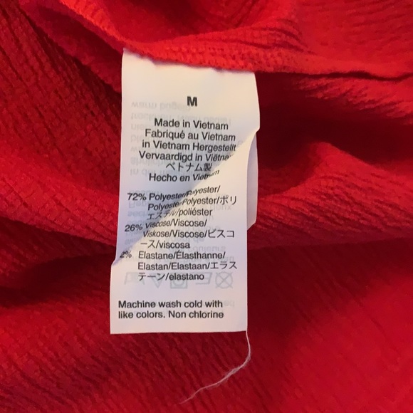 Madewell Red Peasant Top size M - Picture 9 of 9